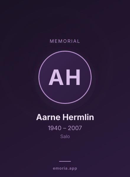 Memorial portrait of Aarne Hermlin