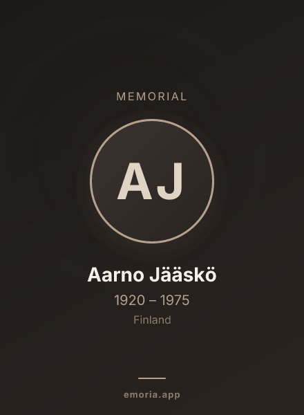 Memorial portrait of Aarno Jääskö