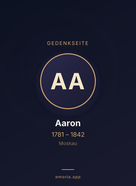 Gedenkportrait von Aaron