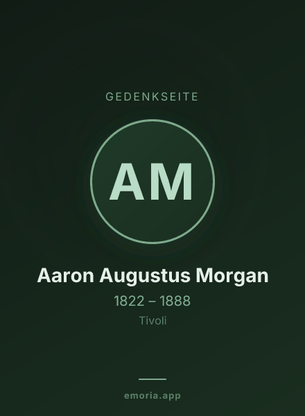 Gedenkportrait von Aaron Augustus Morgan