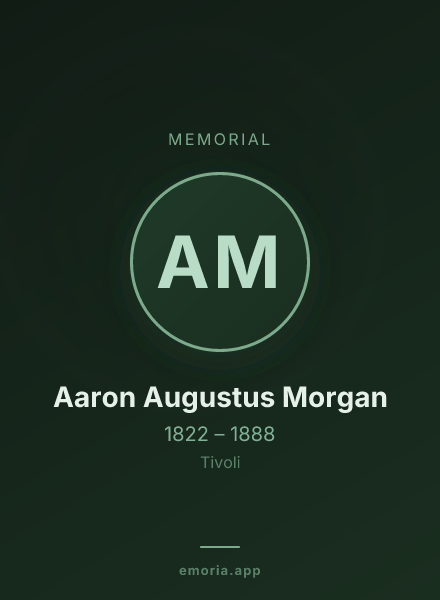 Memorial portrait of Aaron Augustus Morgan