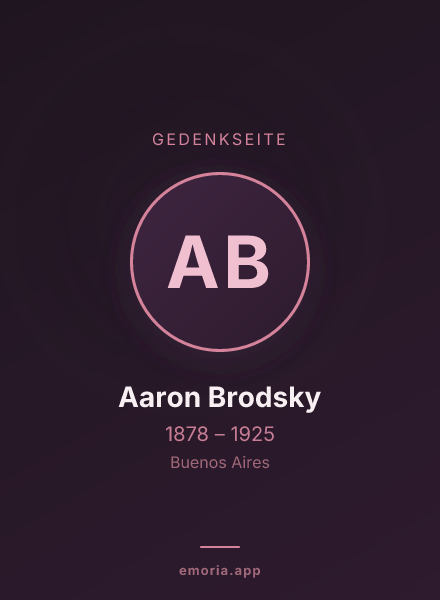 Gedenkportrait von Aaron Brodsky