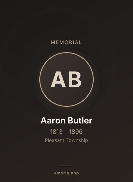 Memorial portrait of Aaron Butler