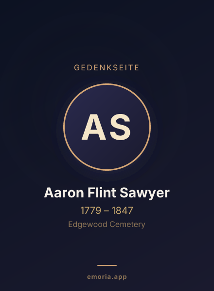 Gedenkportrait von Aaron Flint Sawyer