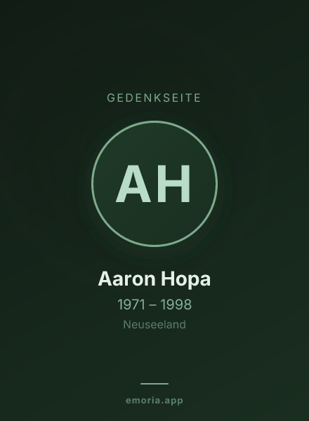 Gedenkportrait von Aaron Hopa