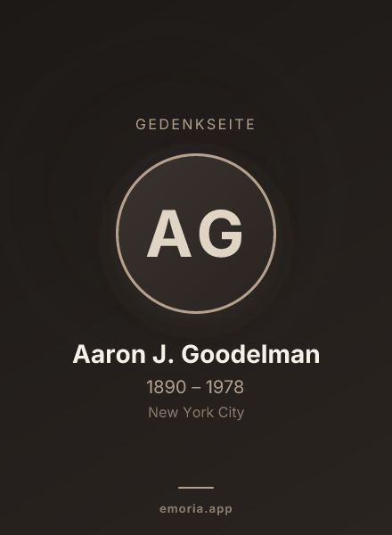 Gedenkportrait von Aaron J. Goodelman