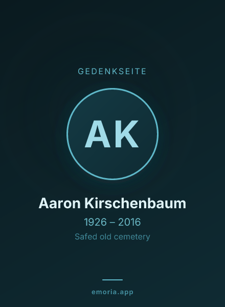 Gedenkportrait von Aaron Kirschenbaum