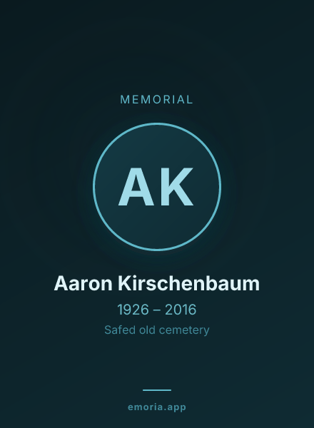 Memorial portrait of Aaron Kirschenbaum