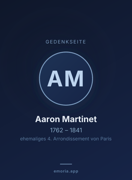 Gedenkportrait von Aaron Martinet