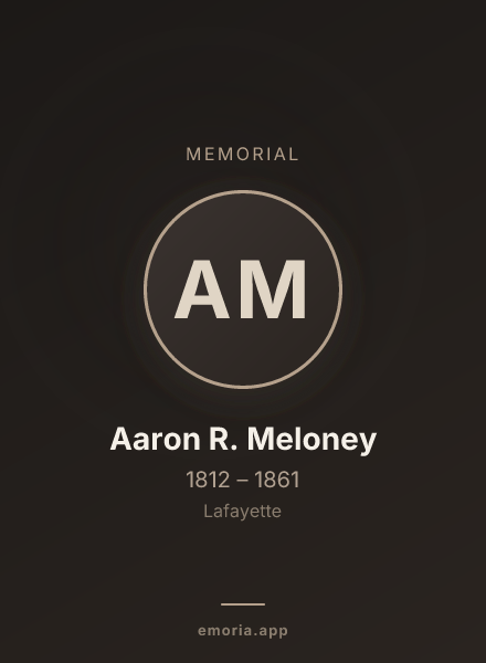 Memorial portrait of Aaron R. Meloney