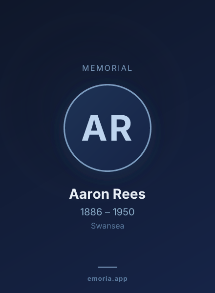 Memorial portrait of Aaron Rees