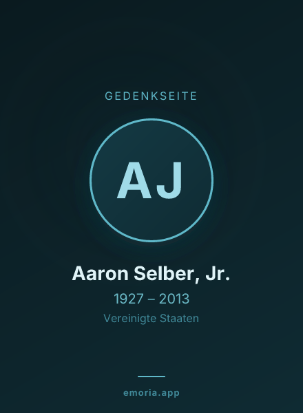 Gedenkportrait von Aaron Selber, Jr.