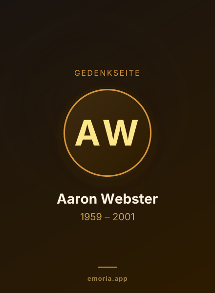Gedenkportrait von Aaron Webster