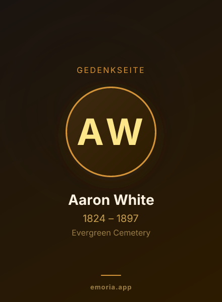 Gedenkportrait von Aaron White