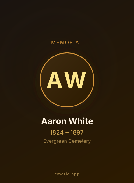 Memorial portrait of Aaron White