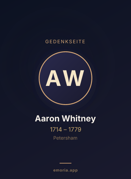 Gedenkportrait von Aaron Whitney