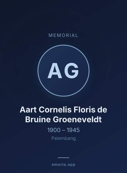 Memorial portrait of Aart Cornelis Floris de Bruine Groeneveldt