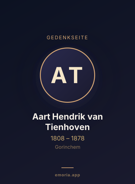 Gedenkportrait von Aart Hendrik van Tienhoven
