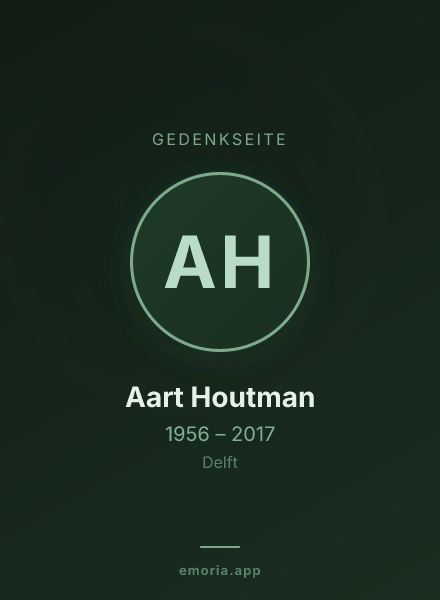 Gedenkportrait von Aart Houtman