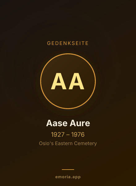 Gedenkportrait von Aase Aure