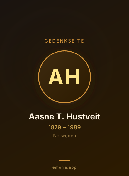Gedenkportrait von Aasne T. Hustveit