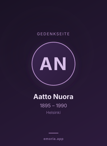 Gedenkportrait von Aatto Nuora