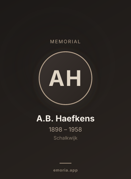 Memorial portrait of A.B. Haefkens