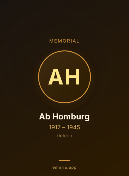 Memorial portrait of Ab Homburg