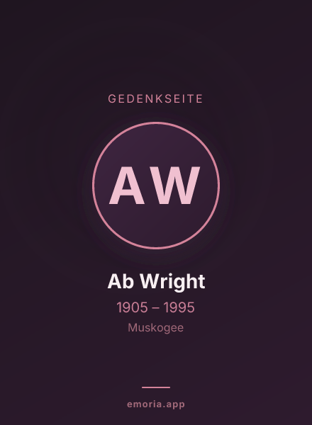 Gedenkportrait von Ab Wright