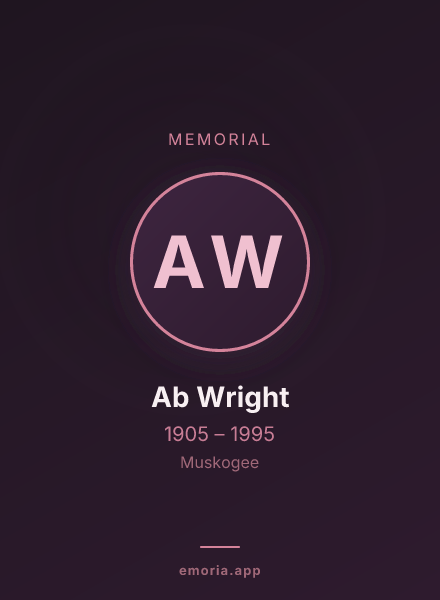 Memorial portrait of Ab Wright