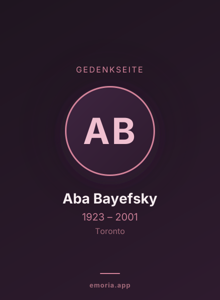 Gedenkportrait von Aba Bayefsky