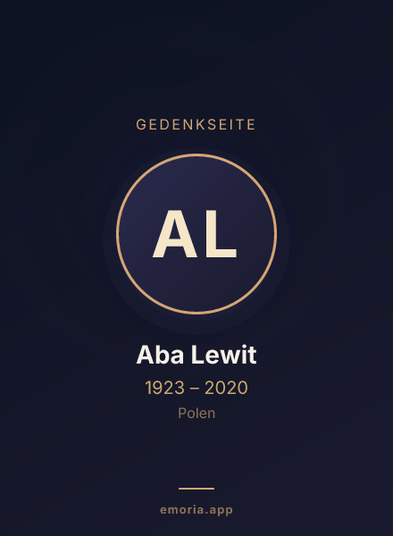 Gedenkportrait von Aba Lewit