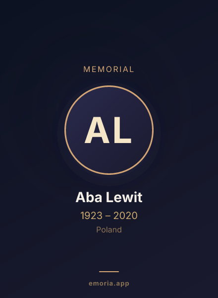 Memorial portrait of Aba Lewit