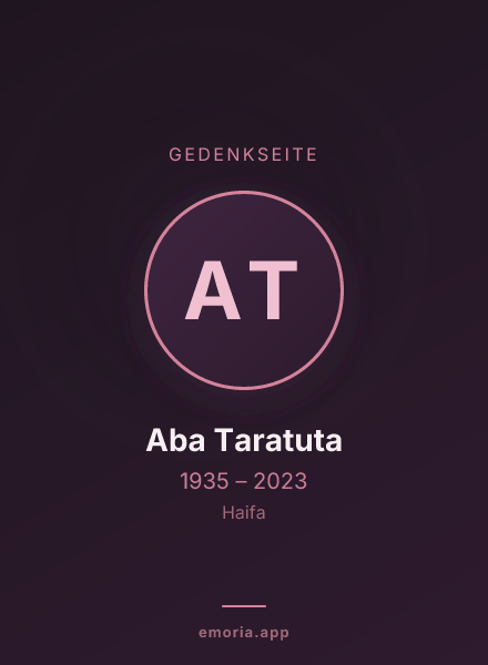 Gedenkportrait von Aba Taratuta