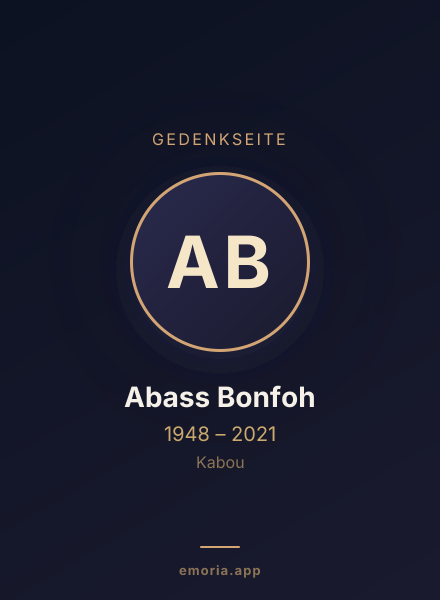 Gedenkportrait von Abass Bonfoh