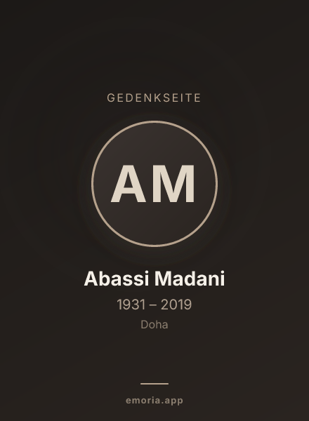 Gedenkportrait von Abassi Madani