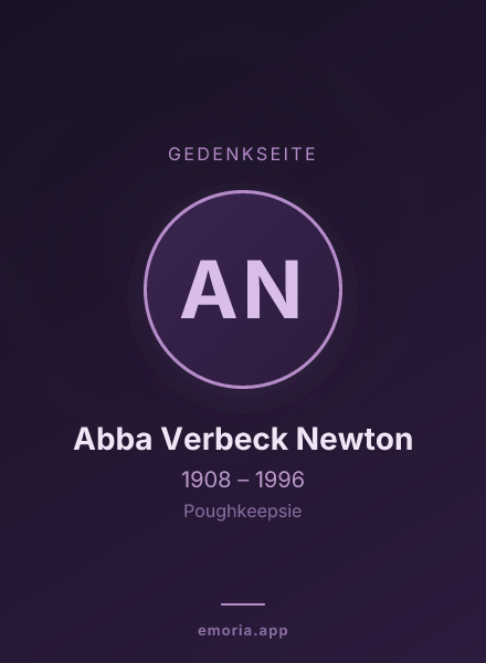 Gedenkportrait von Abba Verbeck Newton