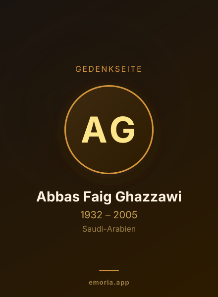 Gedenkportrait von Abbas Faig Ghazzawi