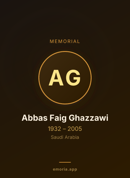Memorial portrait of Abbas Faig Ghazzawi