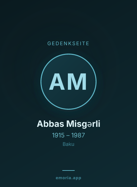 Gedenkportrait von Abbas Misgərli