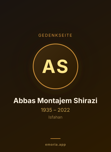 Gedenkportrait von Abbas Montajem Shirazi