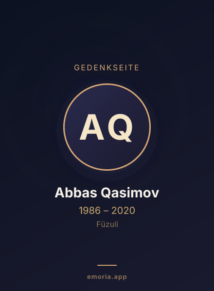 Gedenkportrait von Abbas Qasimov