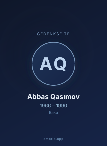 Gedenkportrait von Abbas Qasımov