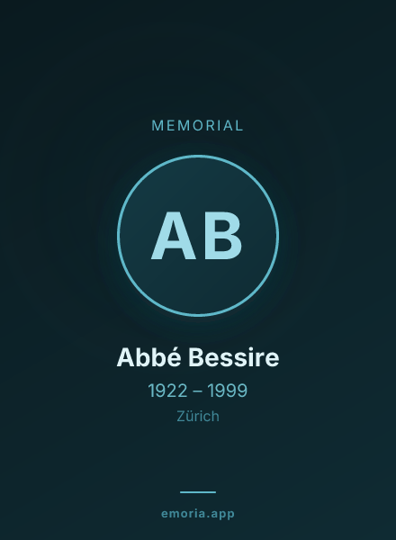Memorial portrait of Abbé Bessire