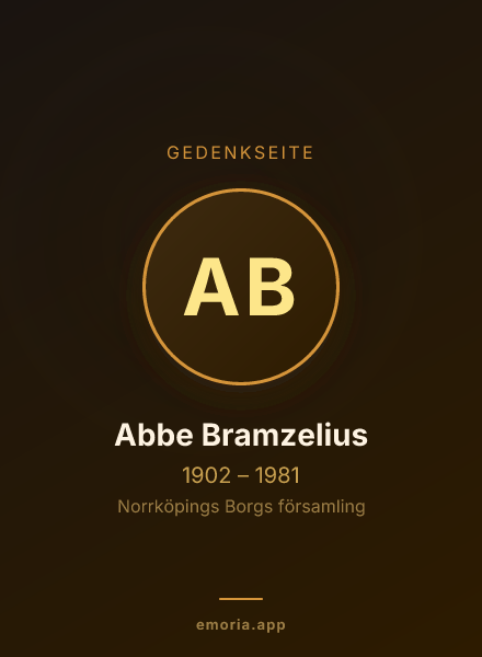 Gedenkportrait von Abbe Bramzelius