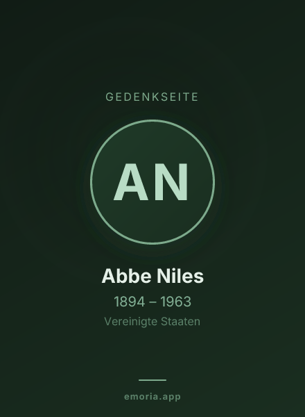 Gedenkportrait von Abbe Niles