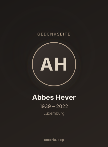 Gedenkportrait von Abbes Hever