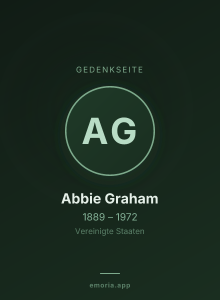 Gedenkportrait von Abbie Graham