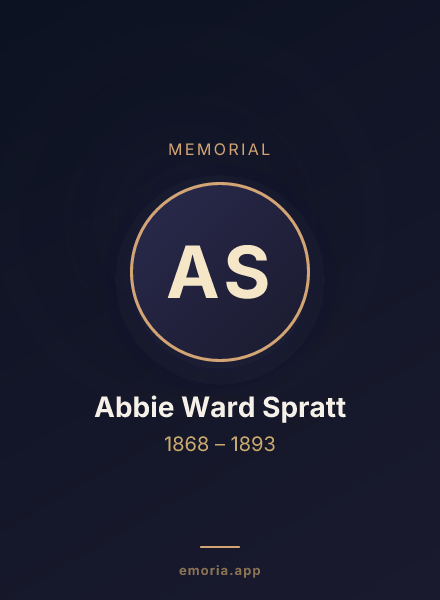 Memorial portrait of Abbie Ward Spratt
