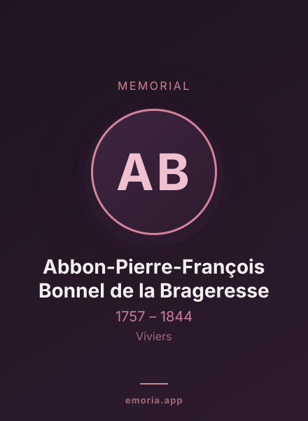Memorial portrait of Abbon-Pierre-François Bonnel de la Brageresse